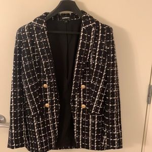 New Express open tweed look with a sparkle blazer LAST CHANCE